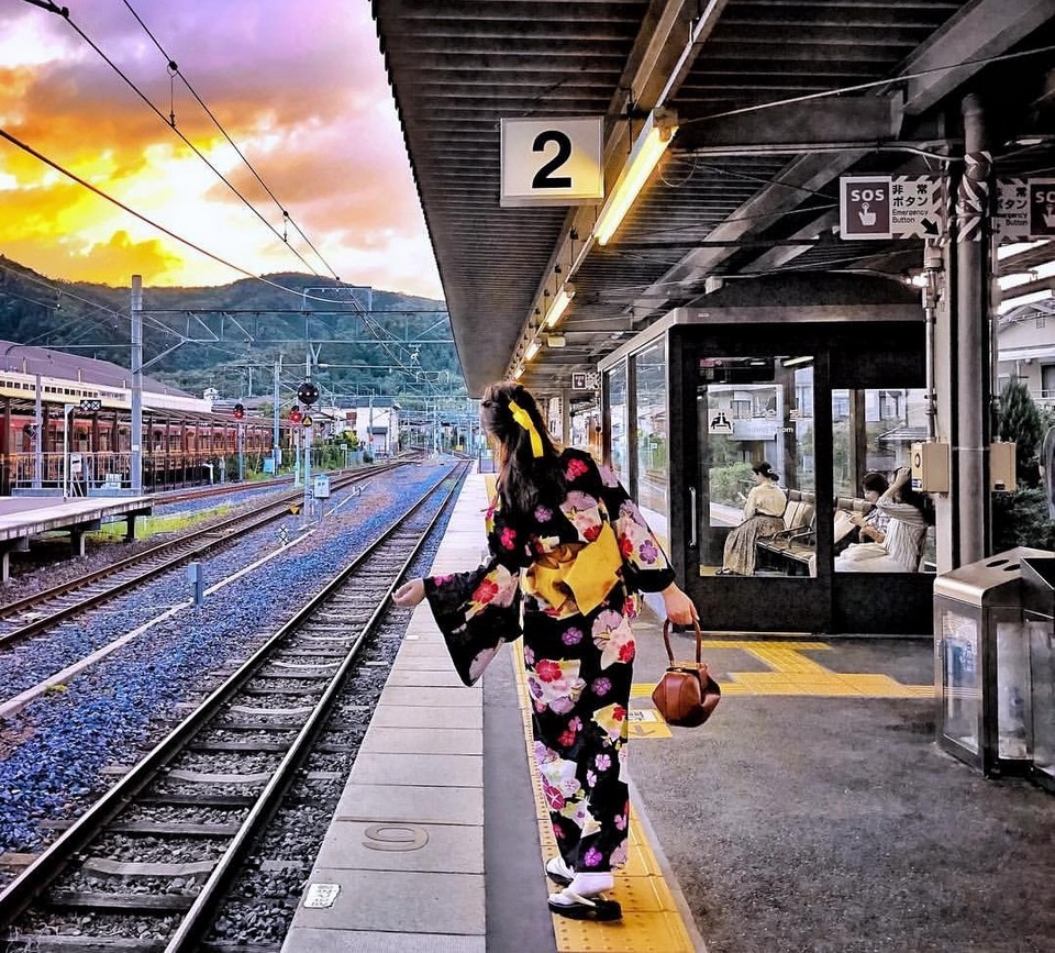 girl at the station