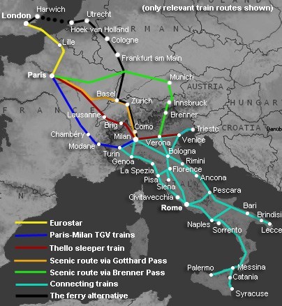 Italian Railway Map