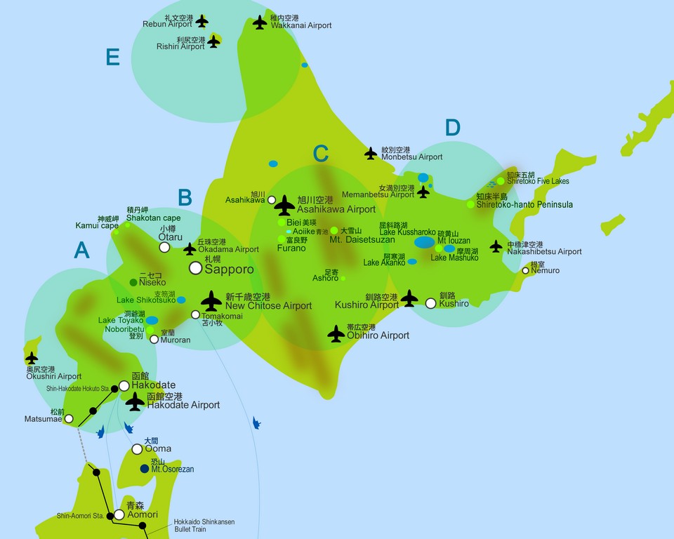 Hokkaido Japan Map
