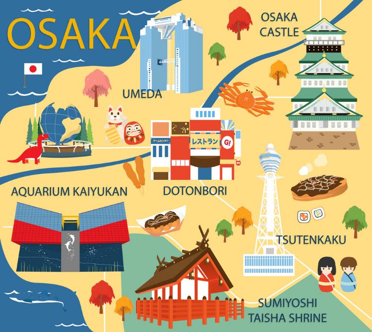 osaka tourist map pdf free