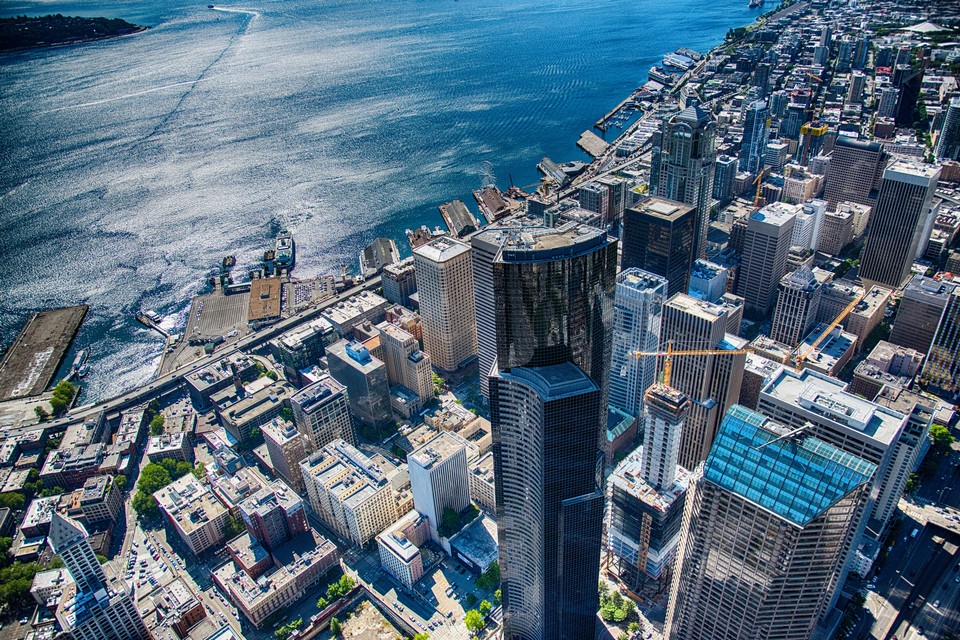 Seattle’s Dowtown and Waterfront From the Air