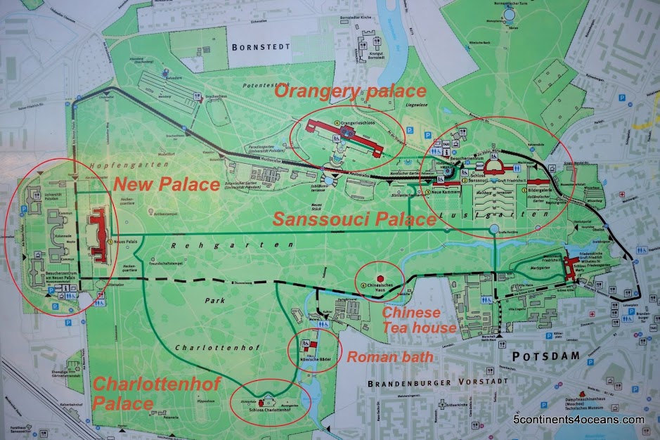Sansoucci Potsdam Map 