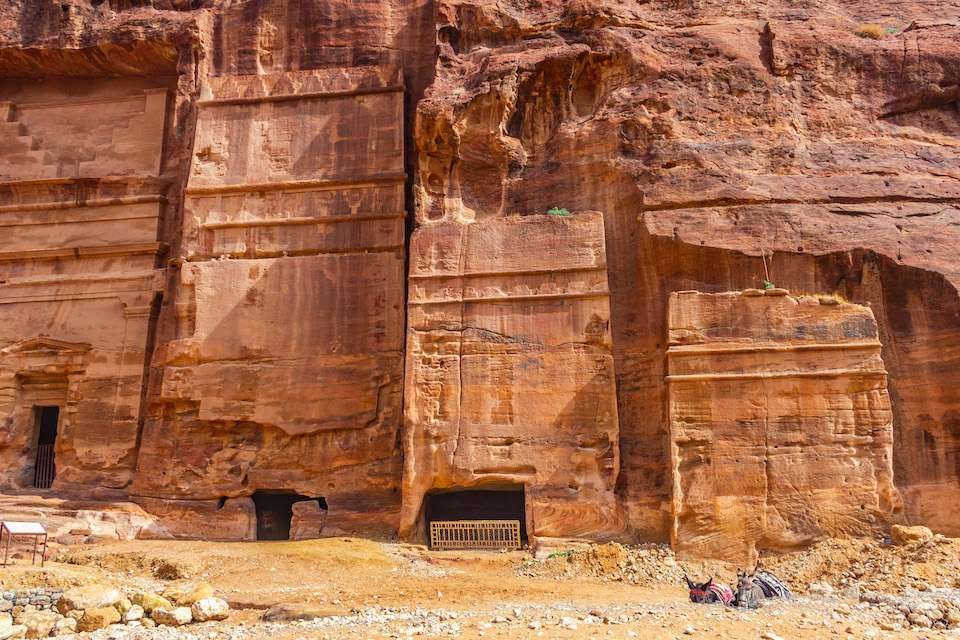 The tombs along the frontage road, Petra.