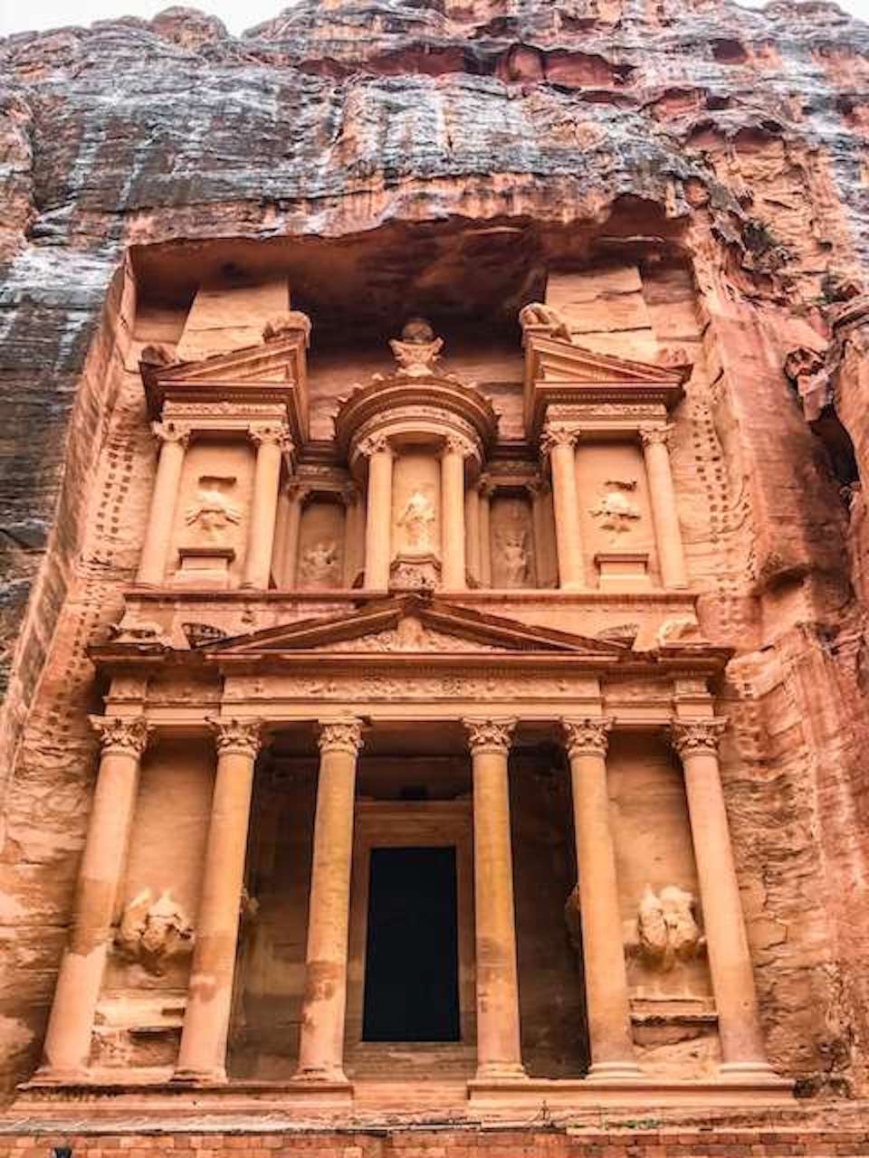 Treasury was built according to the elegant and magnificent of Greco-Roman architecture jordan