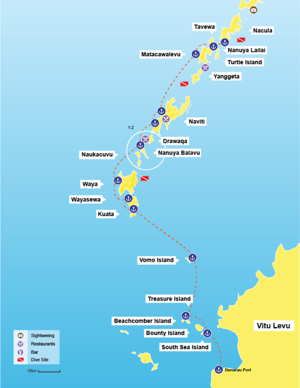fiji travel map