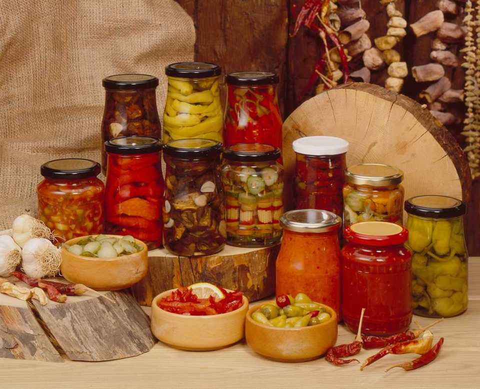 Pickled Fruits in the jar