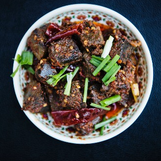 Yaksha Shakam (getrocknetes Yakfleisch mit würzigen Chili, Bhutan)