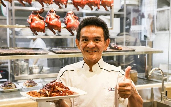 1soy sauce chicken with rice at Hawker Chan