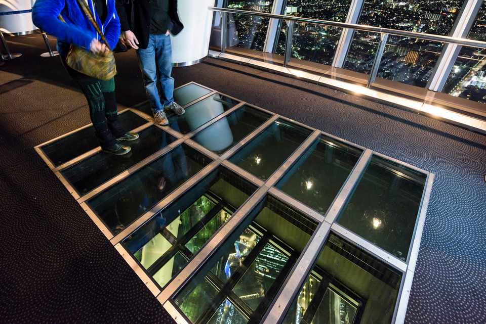 Glass floor of Tembo Deck, Tokyo Skytree
