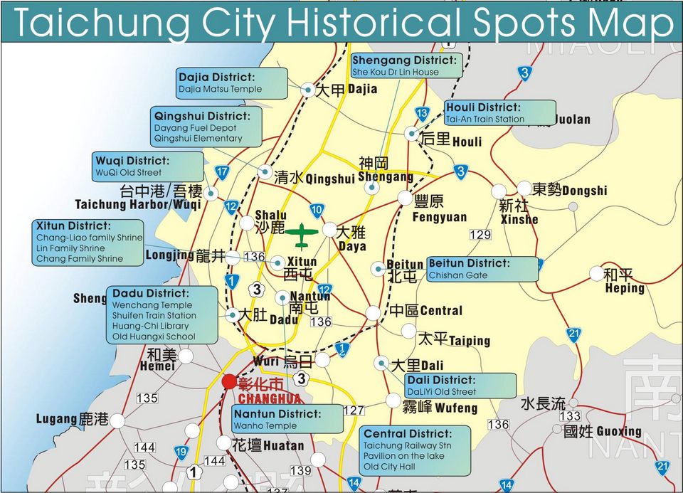 Taichung map