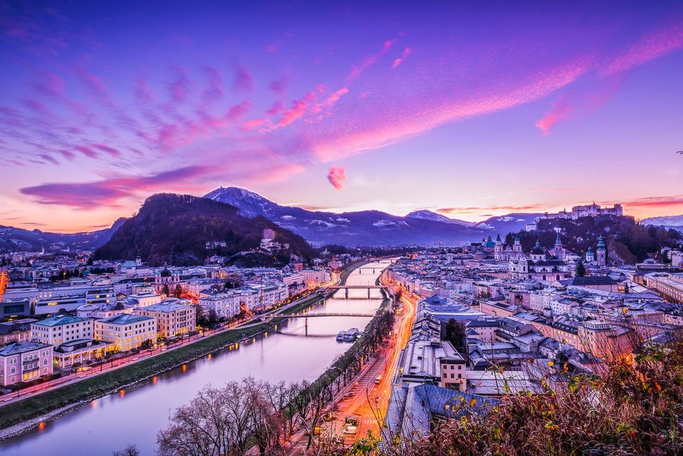 Salzburg Old Town Sunset, Austria